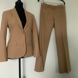 Theory Gabe B Blazer & Max C Pants Pantsuit, size 4, Heathered tan